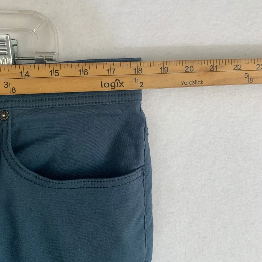 Prana Brion Slim Fit Pants Mens 36x34 Slate‎ Blue Nylon Stretch Hiking Travel